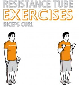 resistance-tube-standing-biceps-curl