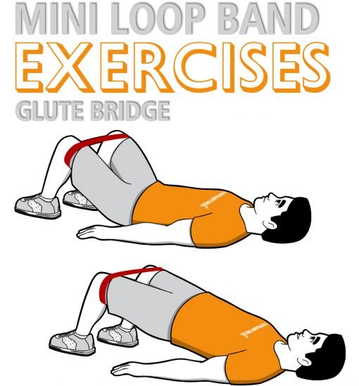 mini band glute bridge