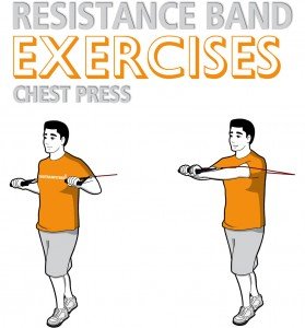 Resistance-Band-Standing-Chest-Press