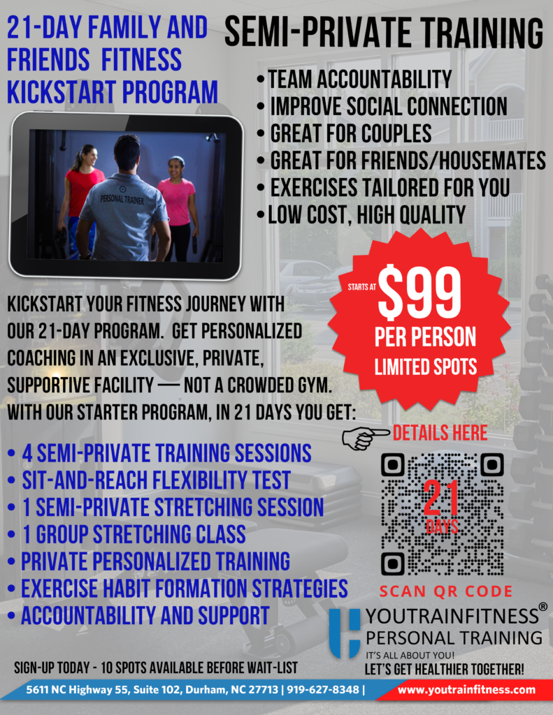 YOUTRAINFITNESS® Personal Trainer, Durham, NC