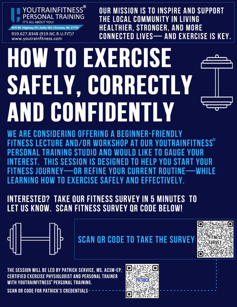 YOUTRAINFITNESS® Personal Trainer, Durham, NC